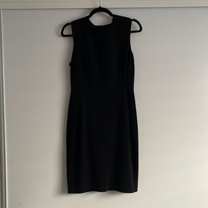Theory Staple Black Dress in Admiral Crepe
